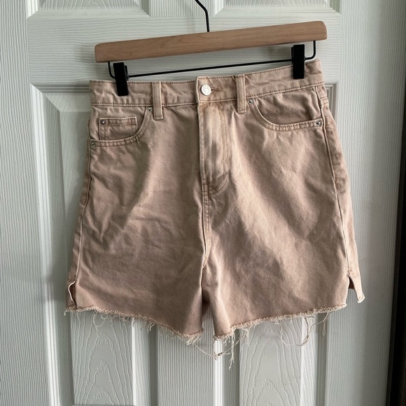 Denim&Co Tan Jean Shorts Mid-Thigh 4.5 Inseam Length Size 8 - Picture 6 of 6